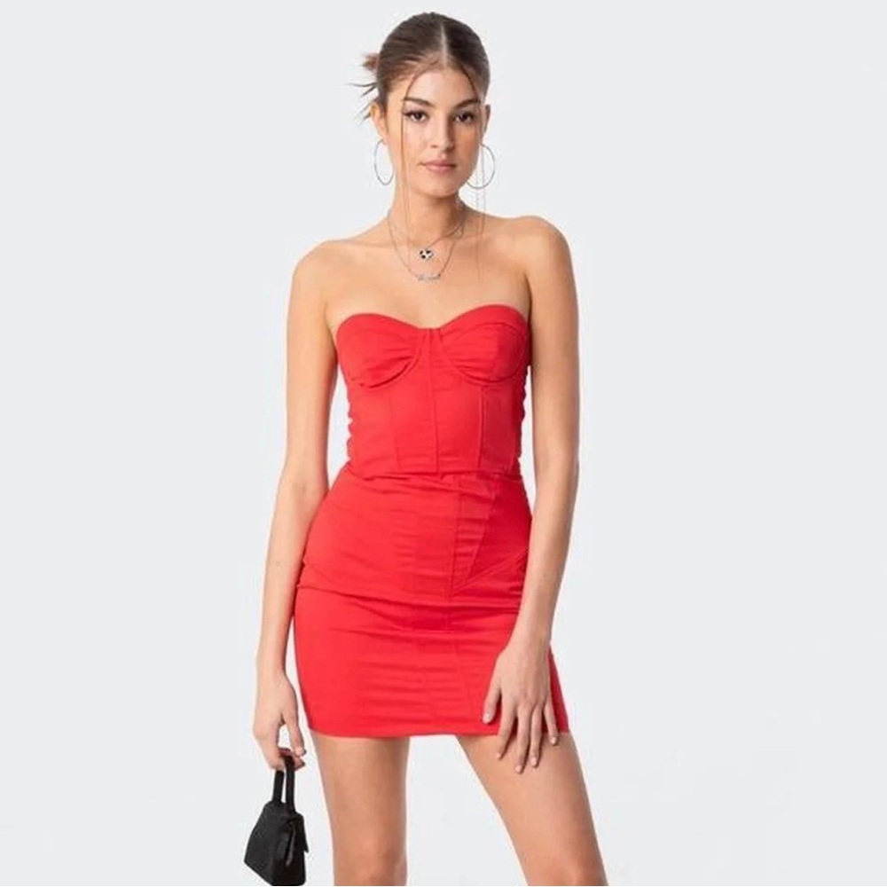Edikted red bodycon